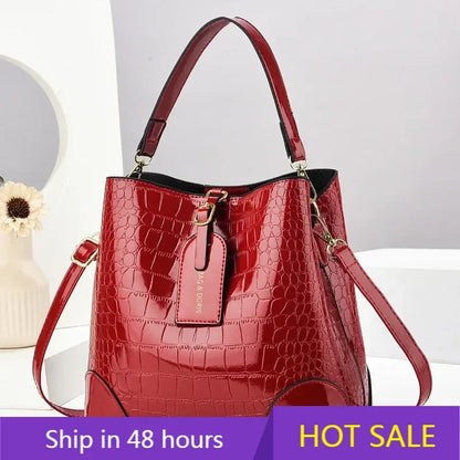Retro PU Leather Purses and Handbags 2025 Shoudler Bags for Women Luxury Designer Women Crossbody Bucket Bag Sac A Main