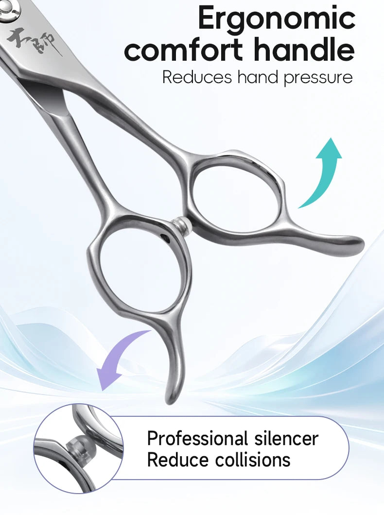 Fenice Master Series 7.25 Inch Multi-Functional Pet Dog Grooming Magic Scissors Curved Chunker Shears Tools JP440C 75%-80% Trim
