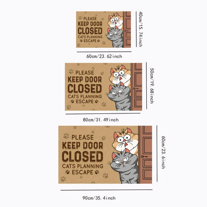 VIKAMA Cartoon Cute Carpet Cat Floor Mat Door Mat Welcome Carpet Outdoor Carpet Rug For Bedroom Living Room Carpet Washable Carp