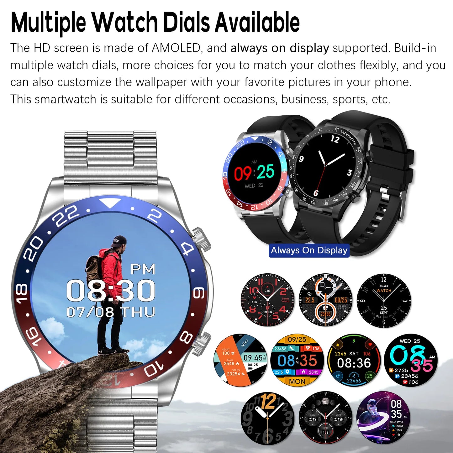 2026 new smart watch sleep monitoring Bluetooth call high-definition displaywrist  liftbright screen  round screen smart watch