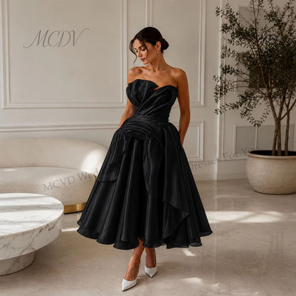 Midi Simple Wedding Dress 2026 Organza A Line Bridal Gown Corset Back Short Reception Dress Civil свадебное платье Customized