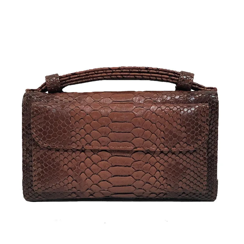 Luxury Snake Pattern Chain Flap Handbags Evening Clutches Crossbody Messenger Shoulder Bags Women Female Ladies Luxurious Purses
