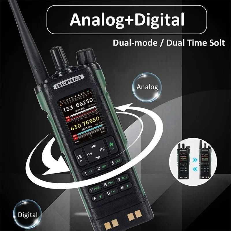 Transparent  Baofeng Radio Dm - 32Uv Dmr Digital Wireless Machine With Aes256 Encryption For Long - Range & Secure Contact