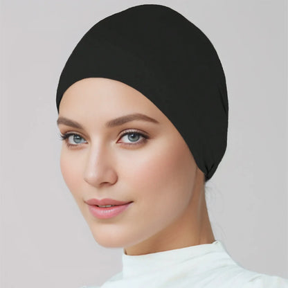 Premium Soft Muslim Hijab Underscarf Caps Cotton Stretch Turban Cap Islamic Underscarf Bonnet Headscarf Headband Islamic Turbans