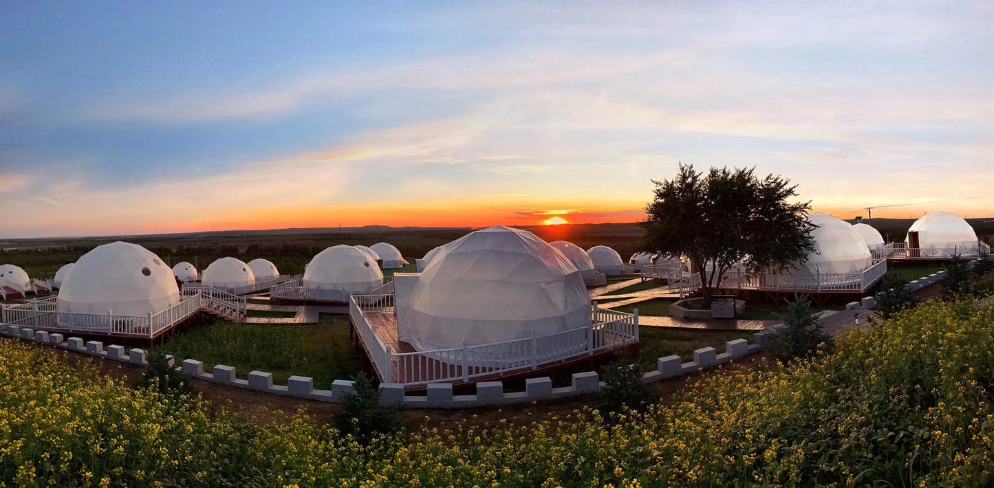Transparent Geodesic Dome Tent, Luxury Igloo Greenhouse House Clear Bubble Dome Shelter for Backyard Garden Outdoor Activities