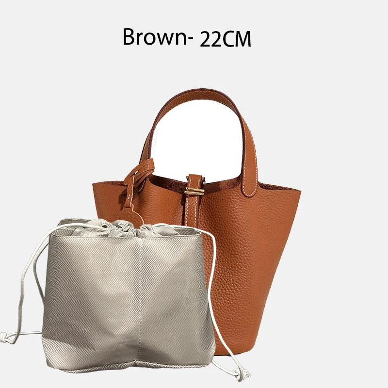 Women Bags Handbags Bucket Bag 18/22 Big Small Fashion Tote Bag Genuine Leather Luxury Quality Designers Lady Hand Bags