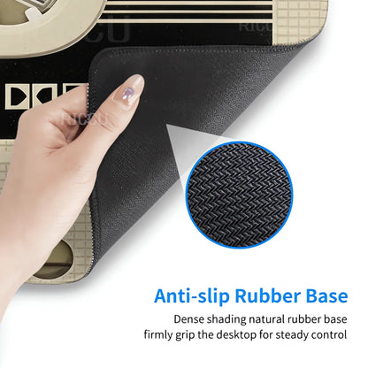 Retro VHS Style Xxl Mouse Pad Computer Large Size Mousepad Non-slip Gamer Keyboard Mausepad 90x40cm Art Design HD Deskmat Carpet