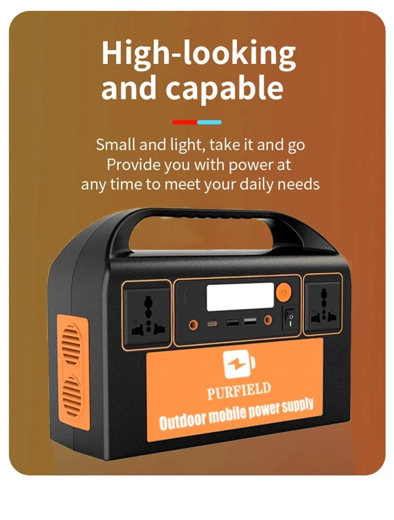 150W 300W 110V 220V Portable Power Station Solar Generator 45Ah 84Ah Power Station Emergency Power Bank for Home Camping