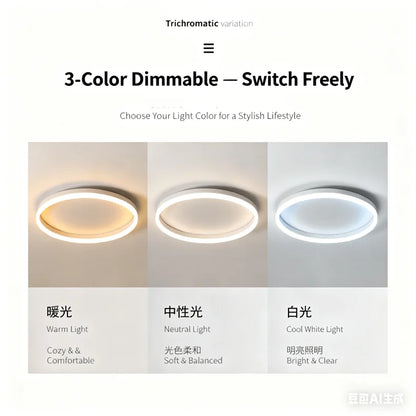Modern Bedroom led Ceiling Lights Round Remote Control Dimmable led Living Room Ceiling Light White/Black Indoor Ceiling Lights