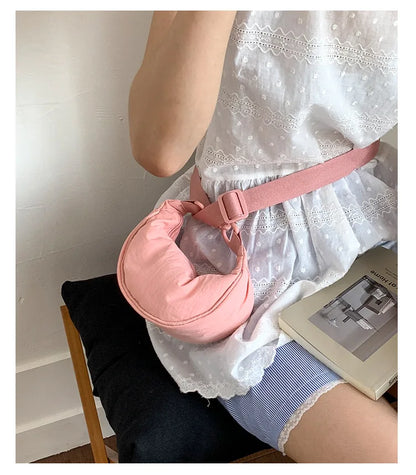 New Mini Women's Nylon Shoulder Bag Casual Sports Female Hobos Crossbody Bags Fashion Female Fanny Pack Purse Handbags