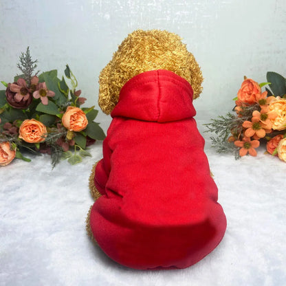 Winter Dog Clothes Sport Hoodies Sweatshirts Warm Coat Clothing Autumn for Small Medium Large Dogs Big Pets Puppy Hooded Sweats