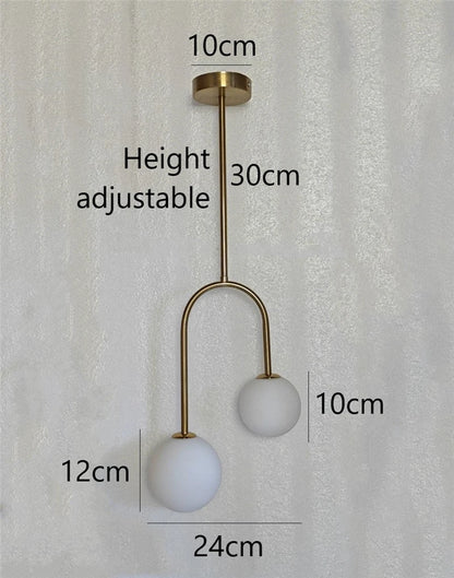 Nordic Glass Balls Ceiling Lights Restaurant Bar Home Decor Hanging Lamp Modern LED Living Room Bedroom Fixtures Indoor Lighting