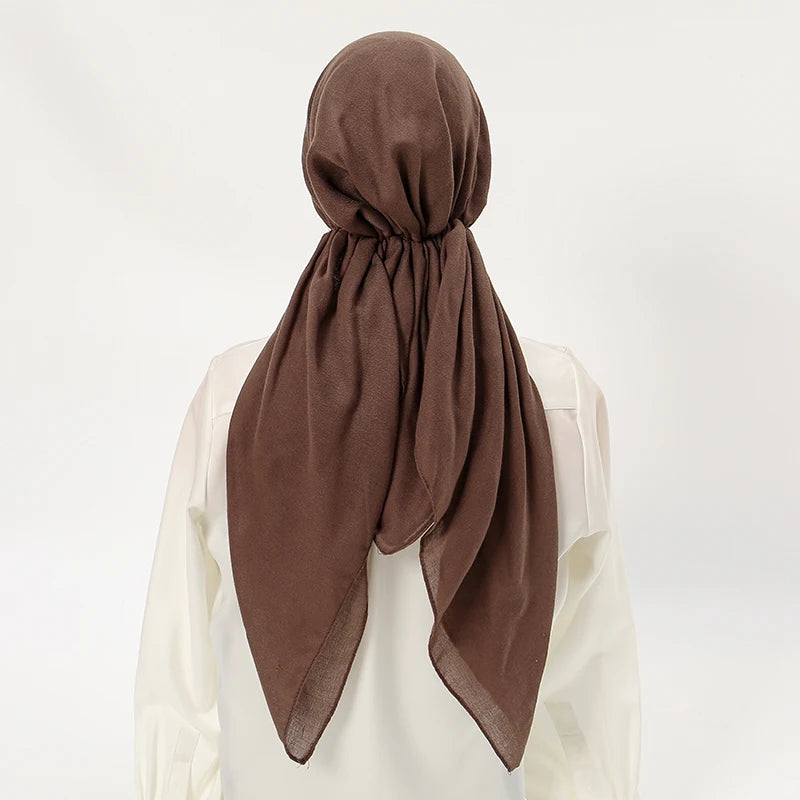 New Muslim Instant Hijab Scarf Solid Turban Thick Hair Bonnet Night Cap Turban For Sleeping Elastic Hair Cotton Bonnet For Sleep