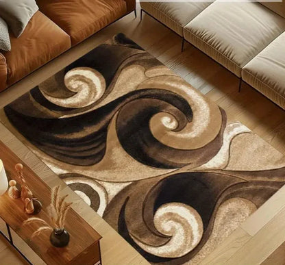 Black Geometric Large Carpet Light Luxury European and Carpet Home Sofa Tea Table Mat Indoor Outdoor Carpet Floor Mat Decoration