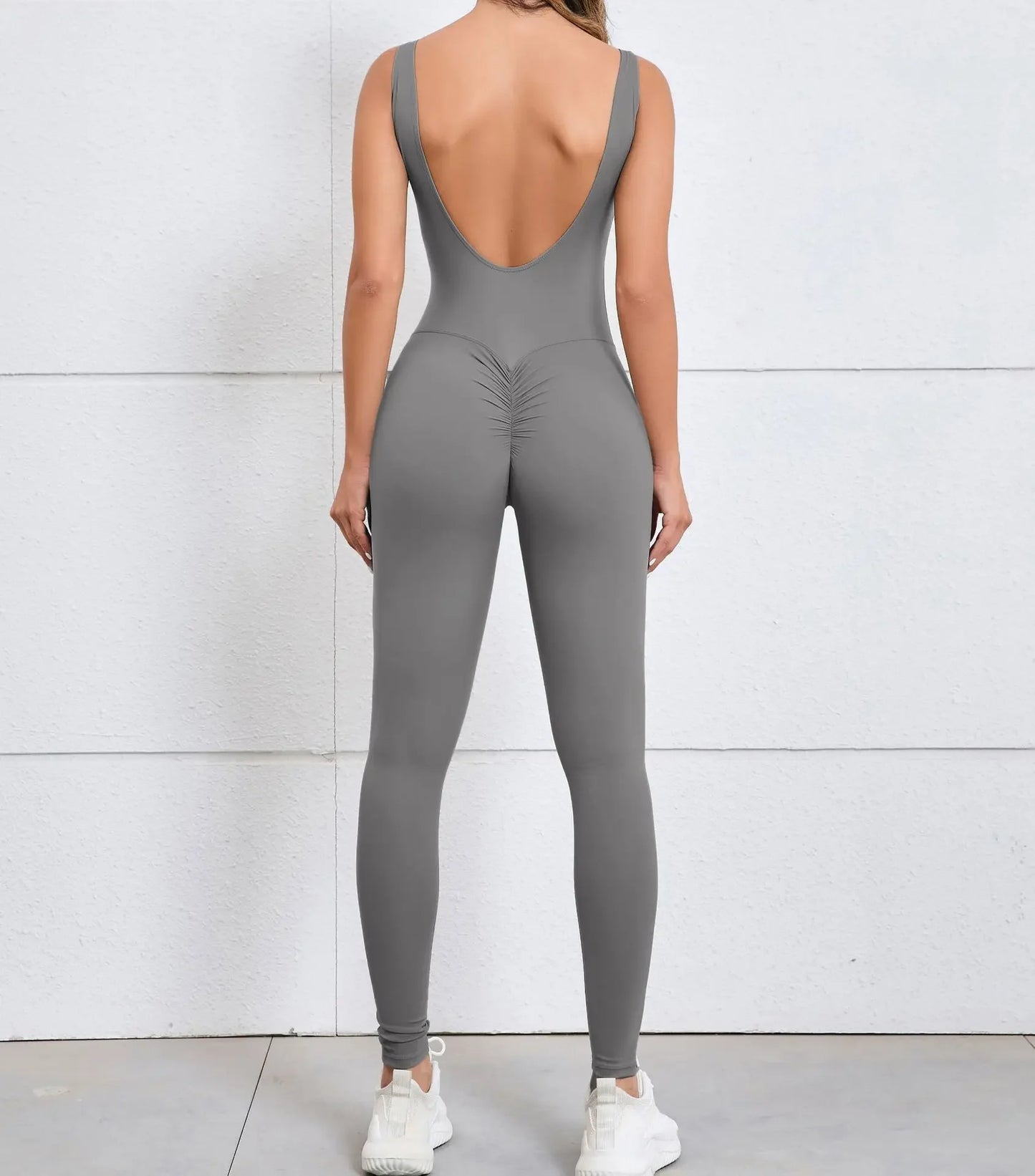 Gym Jumpsuit Woman Padding Sports Overalls for Women Push Up Rompers for Woman Clothes Monos Mujer Gray Coffee Navy Black Red
