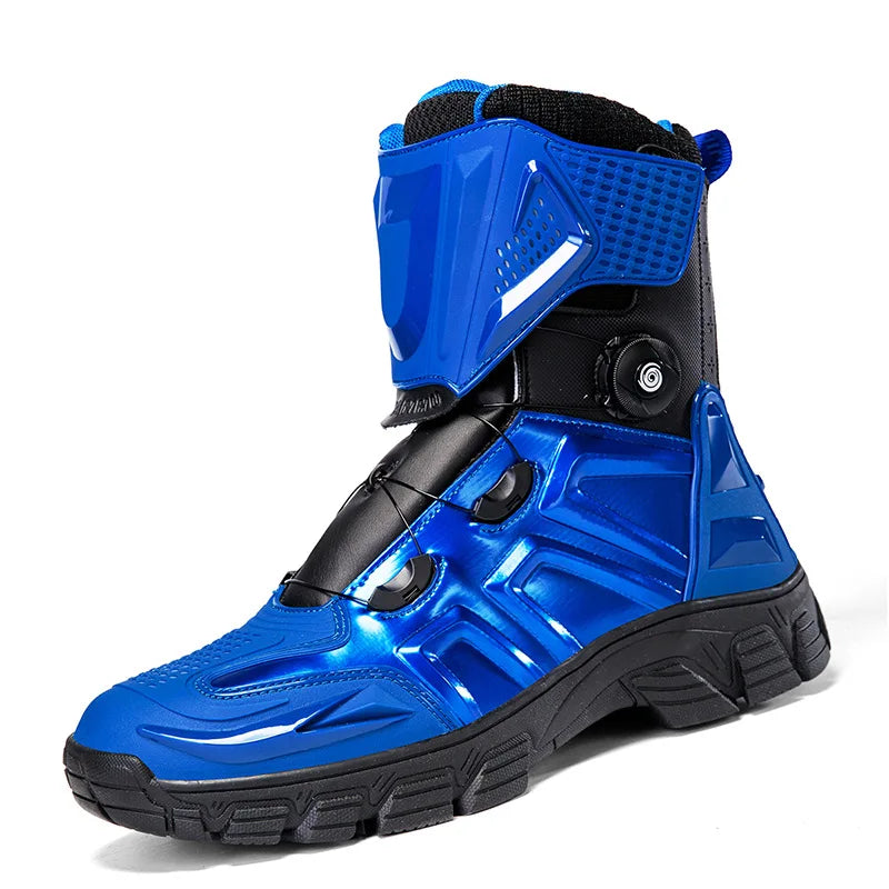 New Men's Motorcycle Boots Outdoor Waterproof TPU Protective Men Motorcycle Shoes Anti-slip Biker Motocross Riding Boot 1133