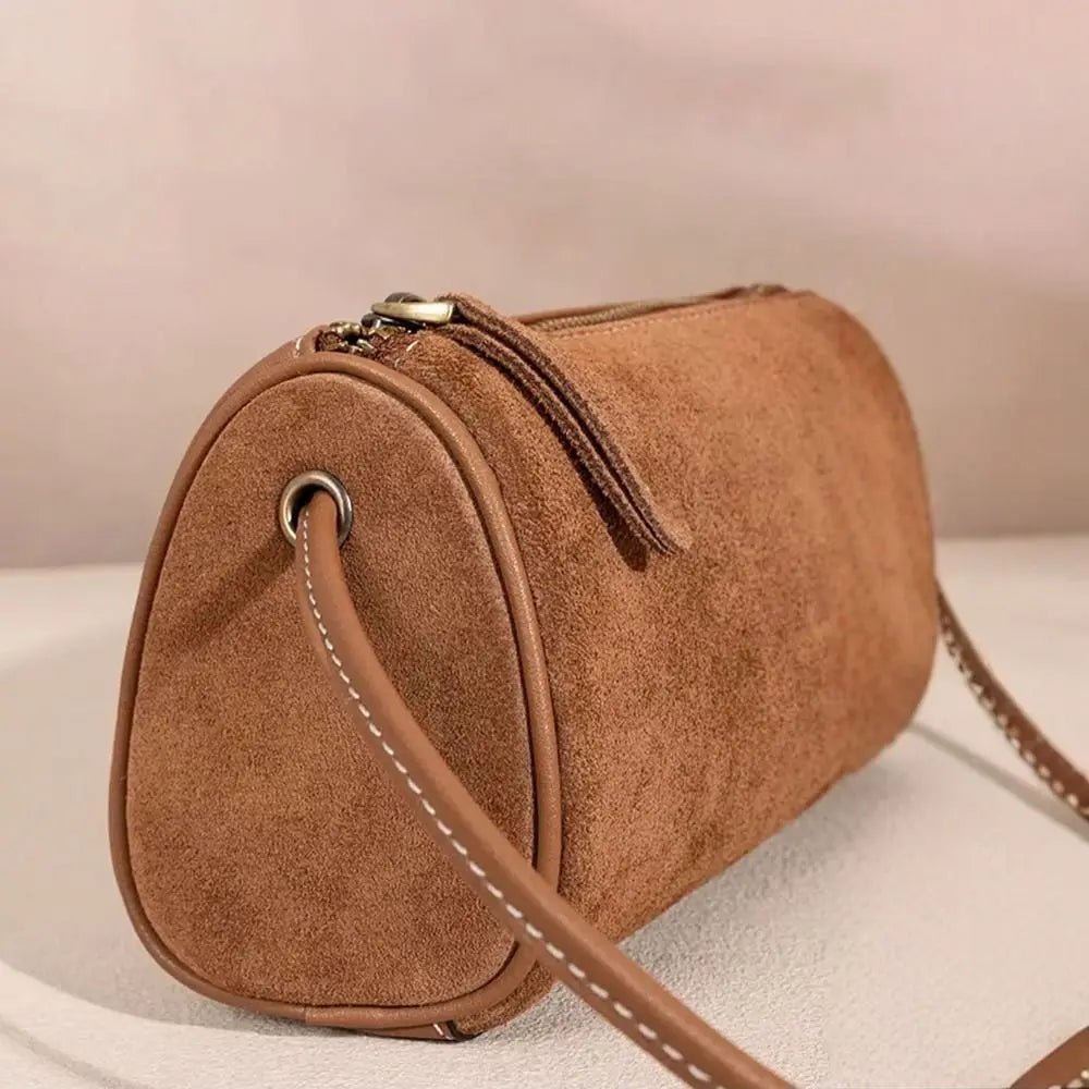 New Vintage Women Suede Handbag Elegant Casual Crossbody Bags Large Capacity Luxury Shoulder Bag for Ladies