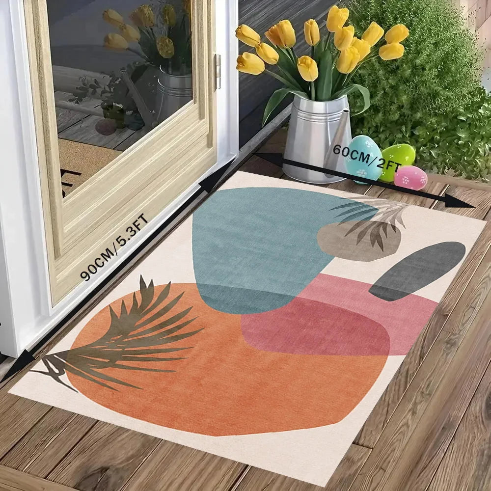 Crystal Velvet Carpet Summer Waves Beach Shell Rug for Living Room Sofa Bedroom Kitchen Hallway Decor