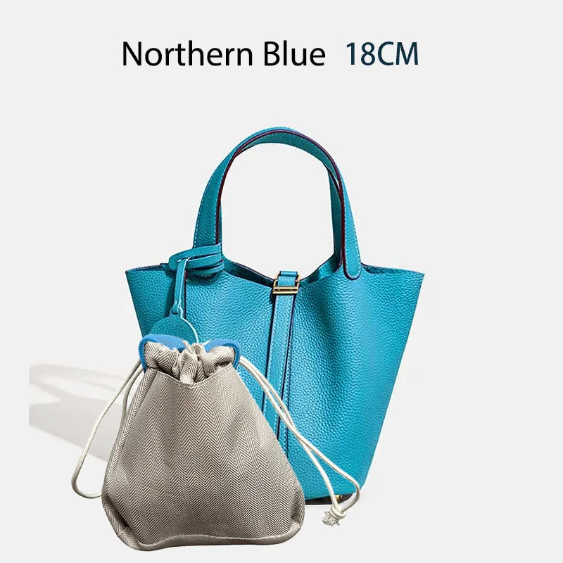 Women Bags Handbags Bucket Bag 18/22 Big Small Fashion Tote Bag Genuine Leather Luxury Quality Designers Lady Hand Bags