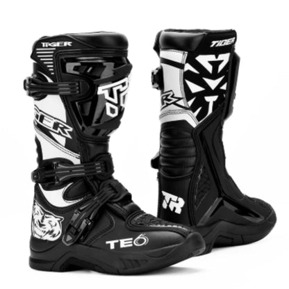 2026 New Kids Motocross Boots Black Off-Road Motorcycle Boot Children Orange Youth Dirt Bike Racing Bota MX Gear For 6-12 Years