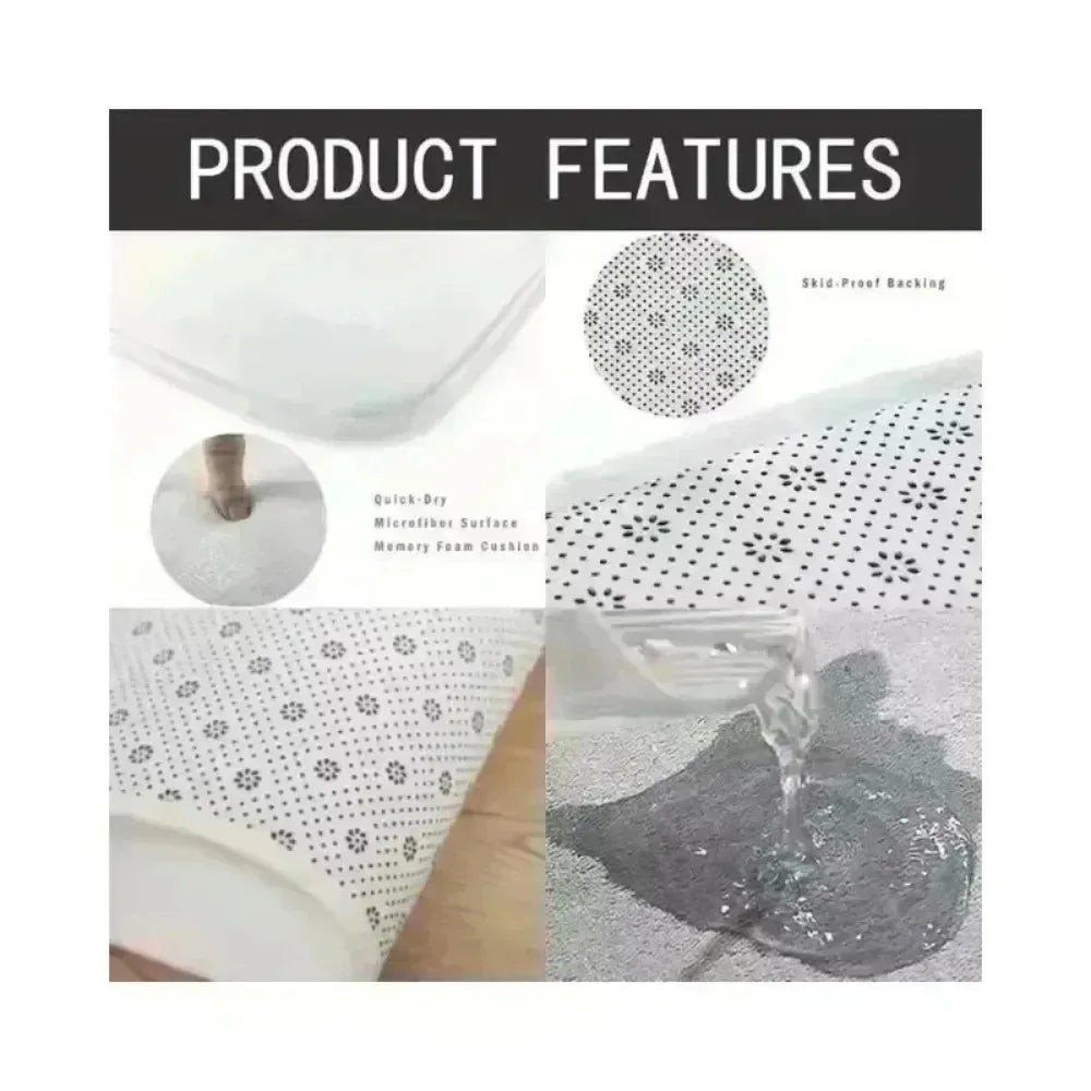 Kitchen Carpet Mat Rug - Utensils Spoon & Spice Design with 'BON APPETIT' Quote for Dining Room Home Decoration Floor Mat
