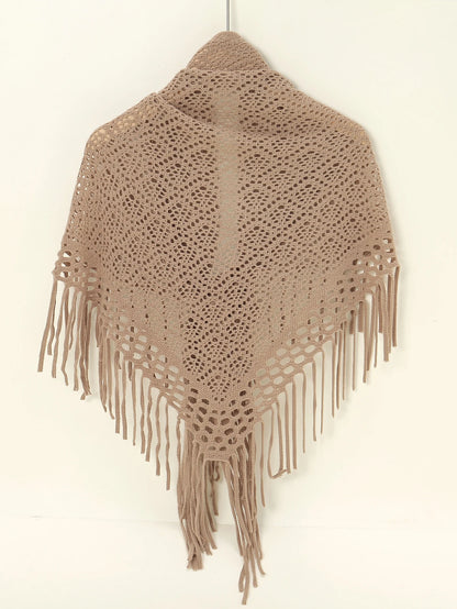 Knit Hollow Out Fake Collar Warm Tassel Shawl Scarf Fashion Pullover Lightweight Solid Knitted Large Scarfs Women Muffler Wrap