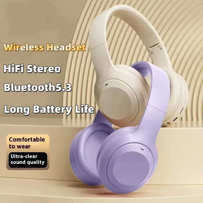 M5 Over Ear Headsets Bluetooth 5.3 Gaming Headphones Dual Mode Wireless Earphones Foldable Noise Reduction Headsets For Xiaomi