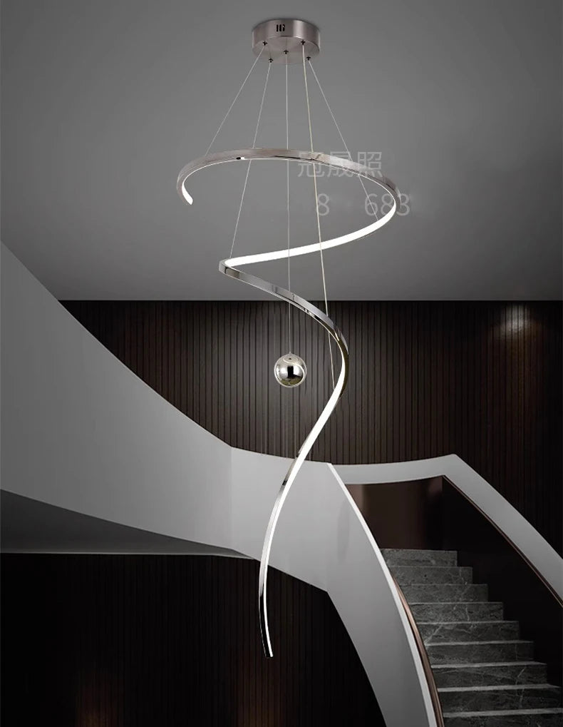 Modern home decor led lights pendant light lamps forstaircase Chandeliers for living room hanging light indoor lighting