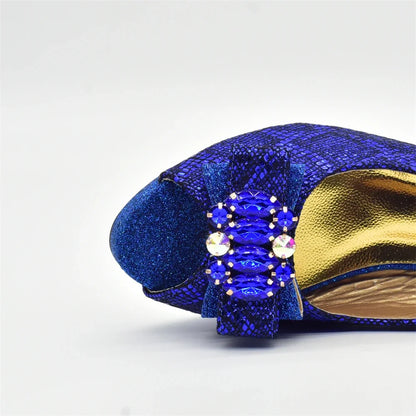 New Arrival Matching Shoes and Bag for Women for Weddings Elegant Woman Heeled Shoes for Party Shoe and Bag Party Italy Set