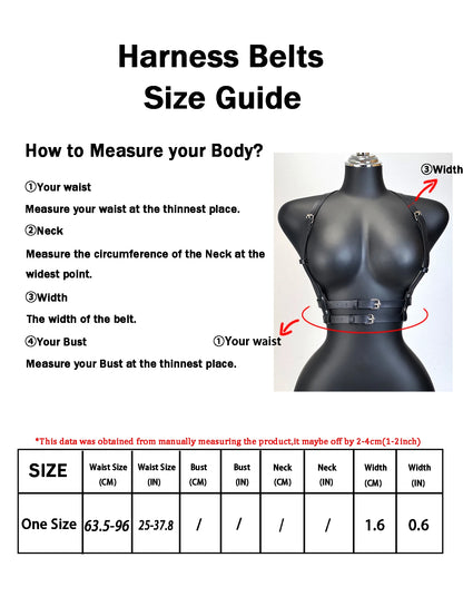 Fashion PU Leather Waist Belt For Women Punk Gothic Chest Harness Belt Harajuku Suspenders Clothing Accessories