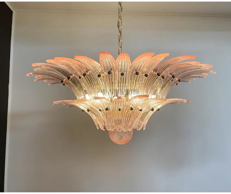 Modern Vintage French Glass Living Room Chandelier Designer Bedroom Mid-Century Style Duplex-Style Dining RoomLarge Villa Lights