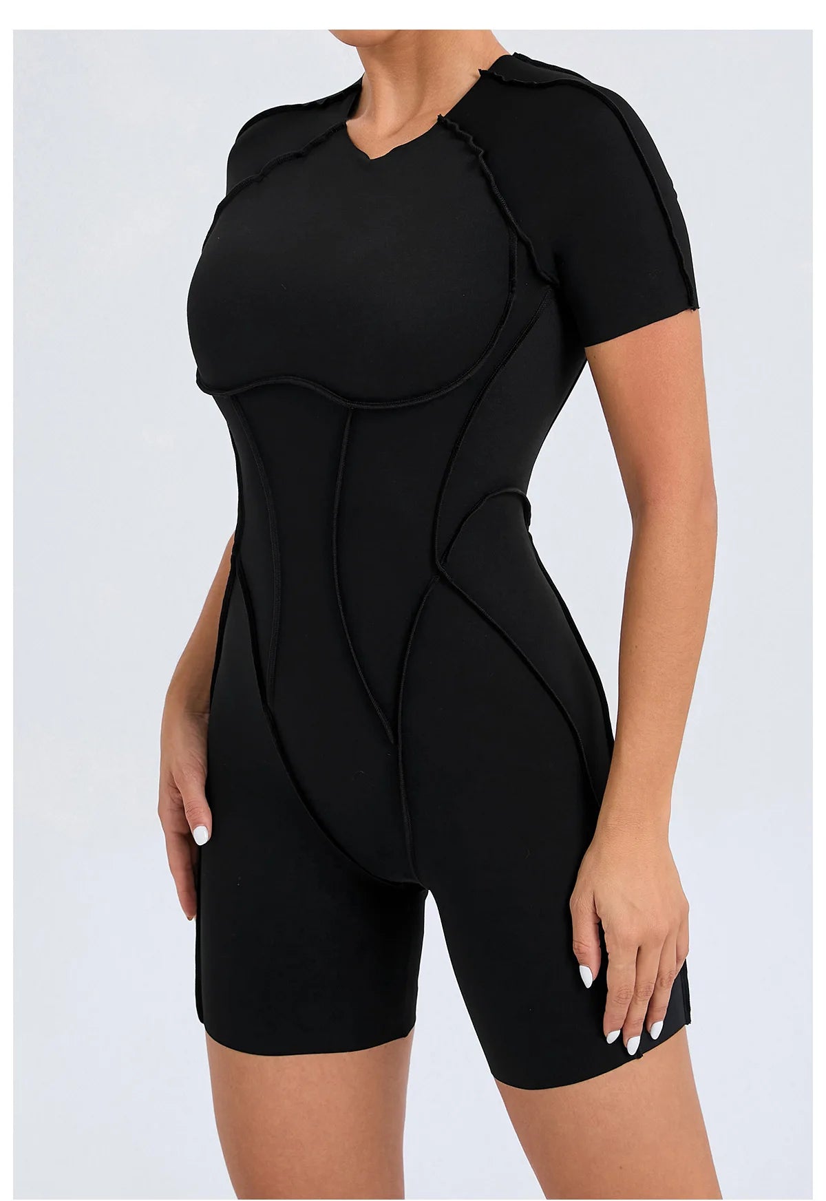Women's Sports Jumpsuit Kit Yoga Fitness Bodysuit Hip-lifting Open Back Tight High Elasticity Outdoors Gym Workout Sexy Clothes