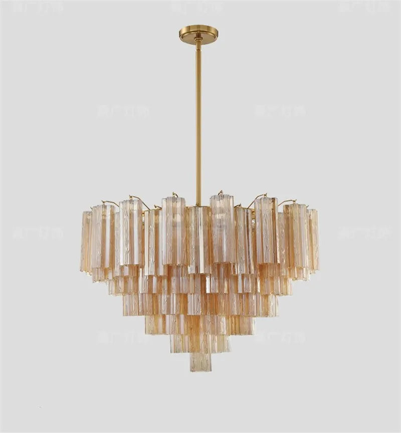 French Style Artistic Chandelier Medieval Colored Glass Retro Lighting for Living Room Dining Room Bedroom Villa Staircase Home