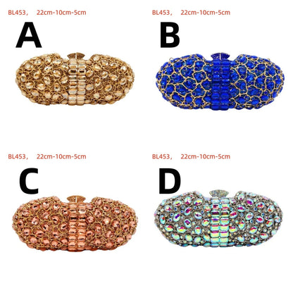 Champagne Bottle Bag Hollow Rhinestone Diamond Evening Bag Party Wedding Banquet Clutch Purse for Women Sac De Marque Luxe Femme