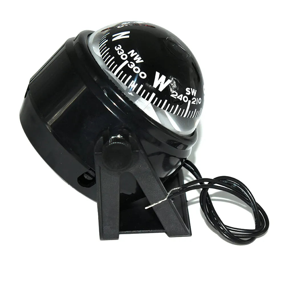 Boat Compass Waterproof Nautical Compass Sea Pivoting Marine With Electronic LED Light For Marine Navigation Positioning