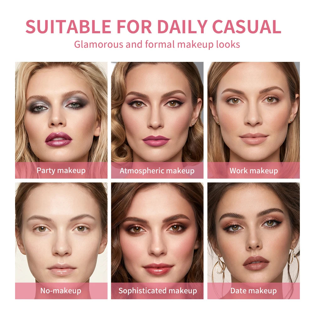 All-In-One Complete Makeup Kit Full Cosmetic Set for Women Includes Eyebrow Eyeliner Eyeshadow Blendable Portable Travel Daily Party Makeup for Beginners Ladies