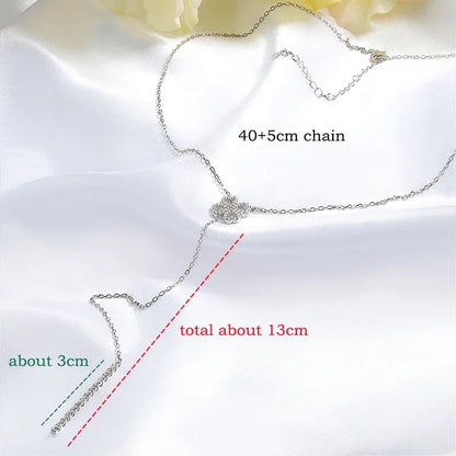 FCGJHW All Moissanite Necklace Pendant for Women Long Chain Lab Diamond Luxury Wedding Party Jewelry S925 Sterling Silver 2026