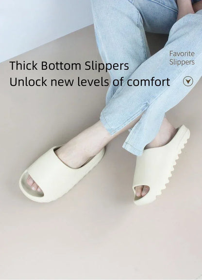 Brand High Quality Super Soft EVA Sole Summer Slippers for Men Bathroom Slippers Home Slides Couple Beach  Male Slipper