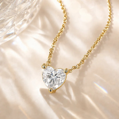 Princess Shape Pendant 18K Gold Plated Luxury S925 Silver Necklace Sparkling D VVS Moissanite Necklavce for Women As Gifts Party