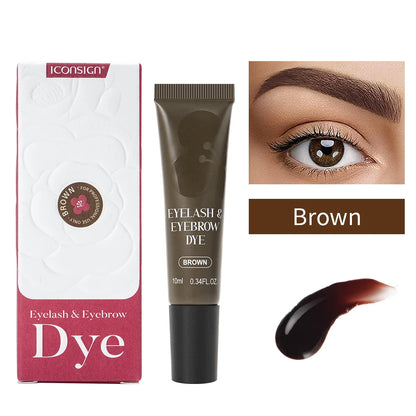 ICONSIGN Natural Vegan Brow Tint Kit 3 in 1 Camellia Extract Gentle Long Lasting No Need Mixing Easy Use Eyelash&Eyebrow Dye Set