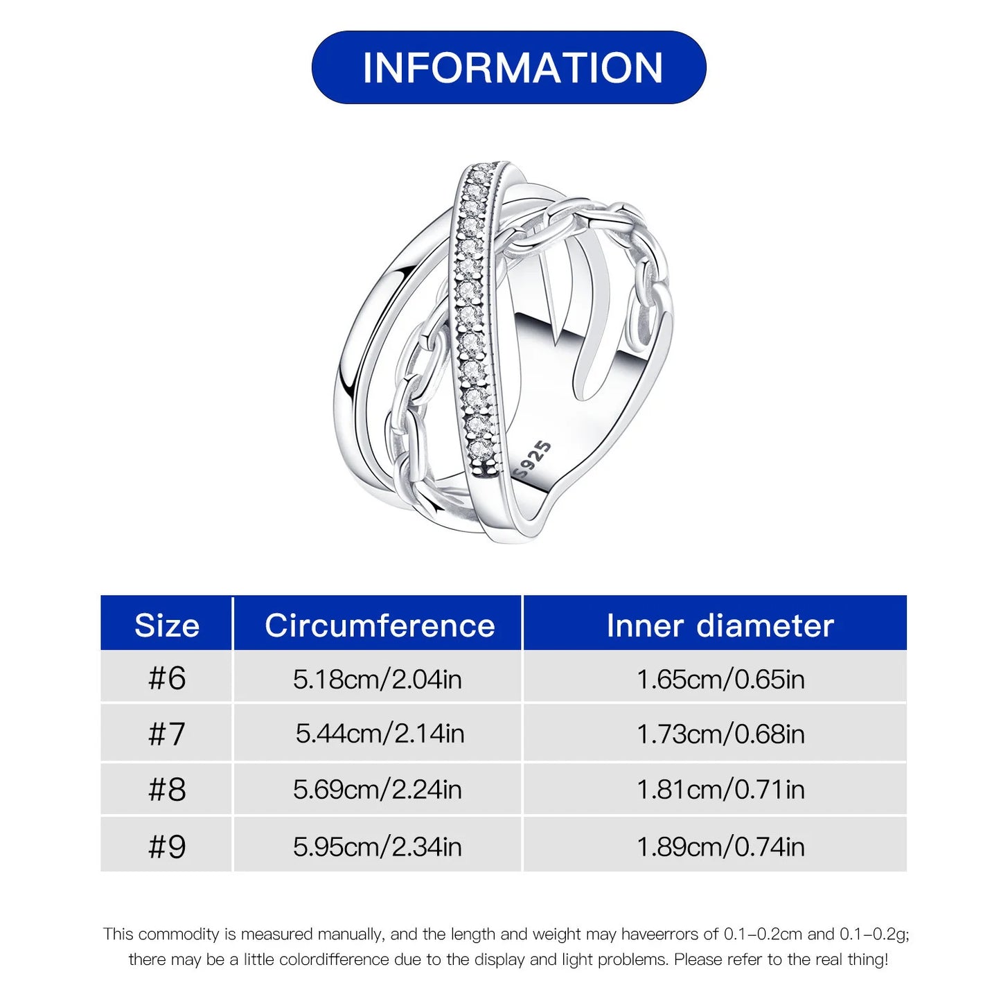925 Sterling Silver Three-Ring Stackable Ring for Women Simple Fashion Design Fine Jewelry Perfect for Birthday Party Gift 2026