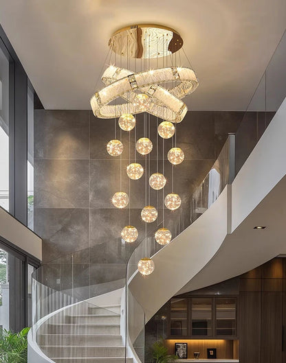 Modern home decor led lights pendant light lamps forstaircase Chandeliers for living room hanging light indoor lighting