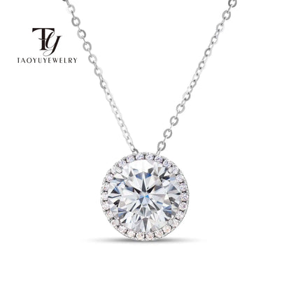 5CT D Color Moissanite Classic Pendant Necklace Fairy Necklace Real 925sterling Silver Women Fine Jewelry For Valentine's Party