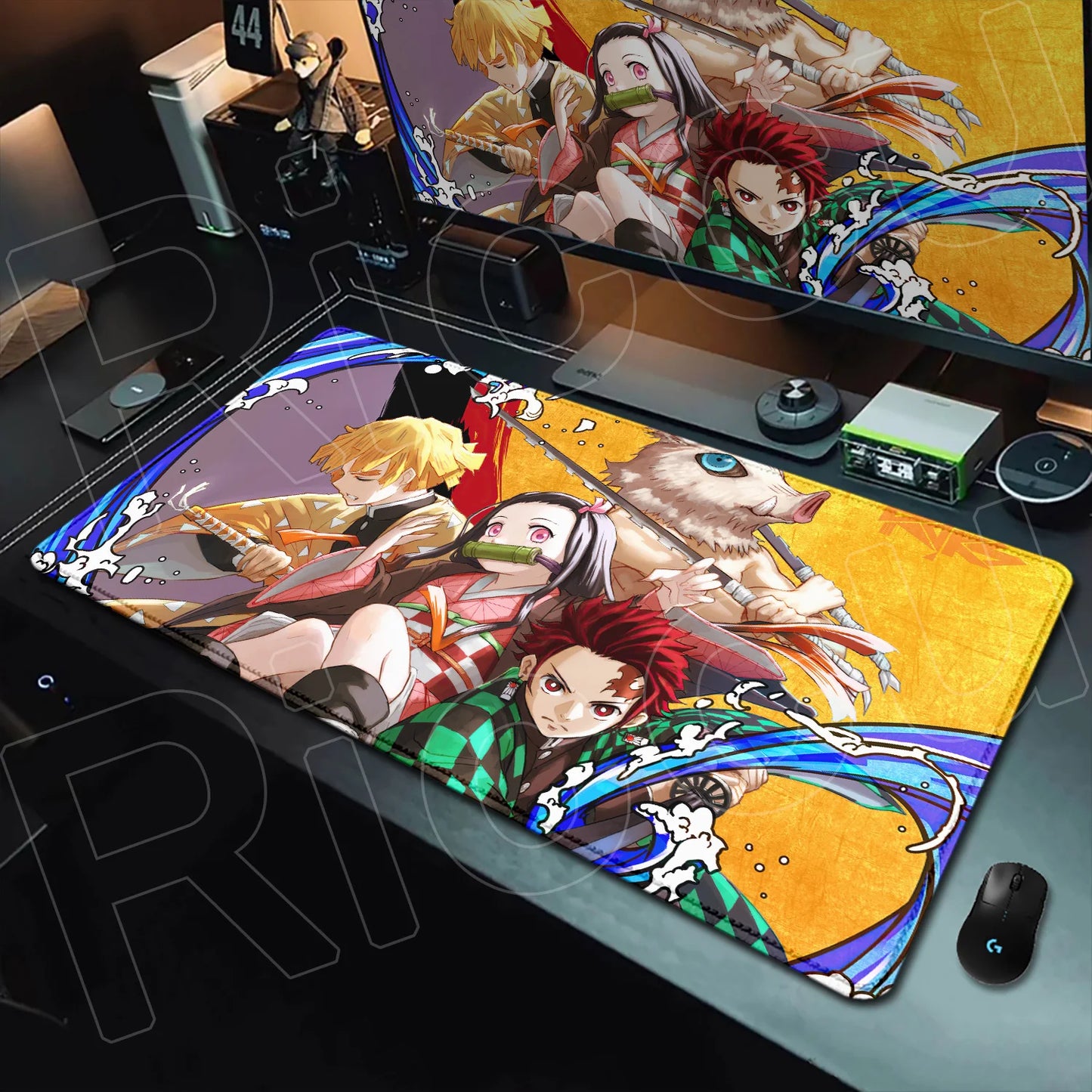 HD Printing Anime Mousepad Non-slip Rubber Base Office Deskmat XXL Student Writing Keyboard D-Demon Slayer Pc Gaming Accessories