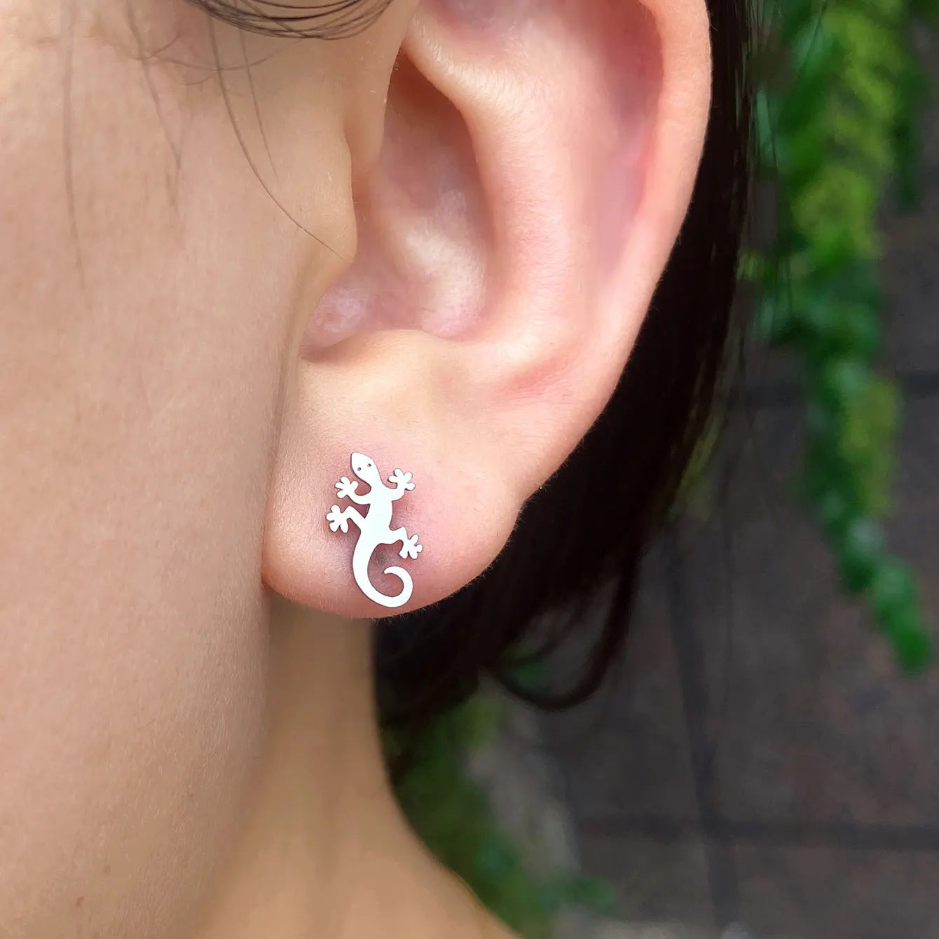 Minimalist Stainless Steel Earings Mini Heart Star Geometric Stud Earrings For Women Cute Cat Dog Flower Leaf Earrings Jewelry