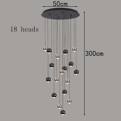Modern Crystal stair chandelier lights indoor lighting Ceiling lamp hanging light led Chandeliers for living room indoor lightin