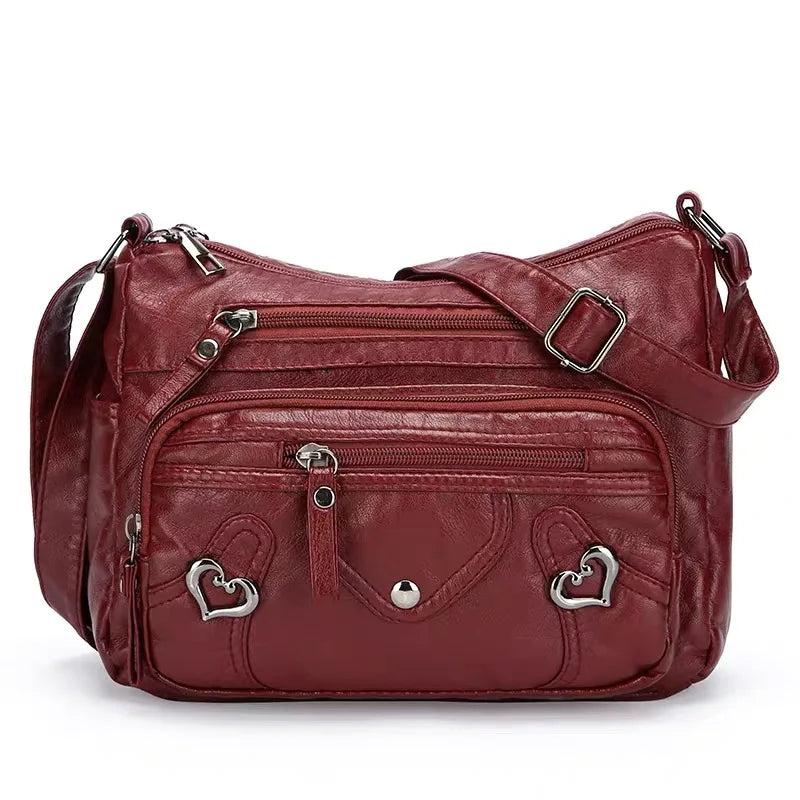 Multi Pocket Soft Leather Crossbody Bag Luxury Purses Handbags Women's Bag Designer Shoulder Messenger Bags for Women