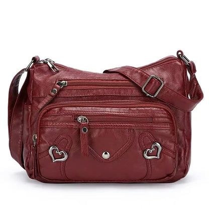 Multi Pocket Soft Leather Crossbody Bag Luxury Purses Handbags Women's Bag Designer Shoulder Messenger Bags for Women