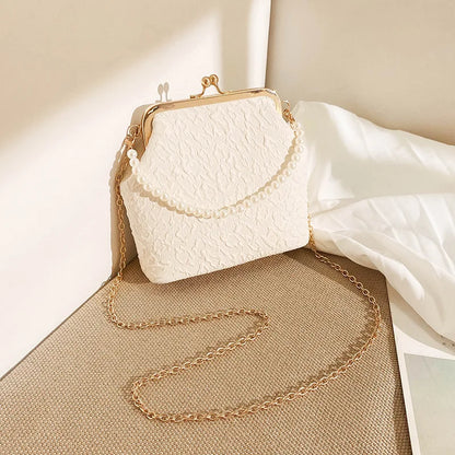 Mobile Phone Bags Pearl Chain Crossbody Bag for Women Shoulder Bags Makeup Bag Purse and Handbags Mother Kids Bag for Girl Сумка