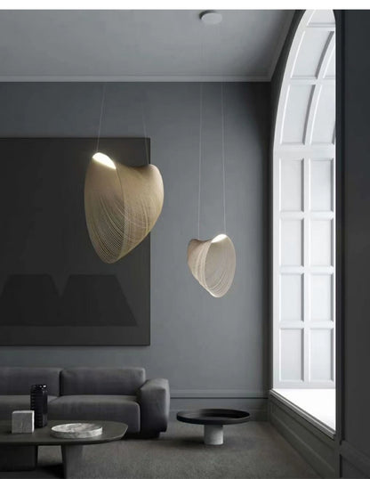 Pendant Lights Modern Italian Design Pendant Light for Dining Room Living Room Rustic Wood Ceiling Lamp Vintage Wabi Sabi Style